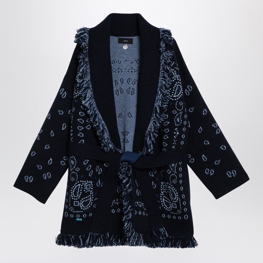 Alanui o1d2blof0724 Cardigan in Midnight Blue Size XS / US 0-2 / IT 36-38 - 1 Thumbnail