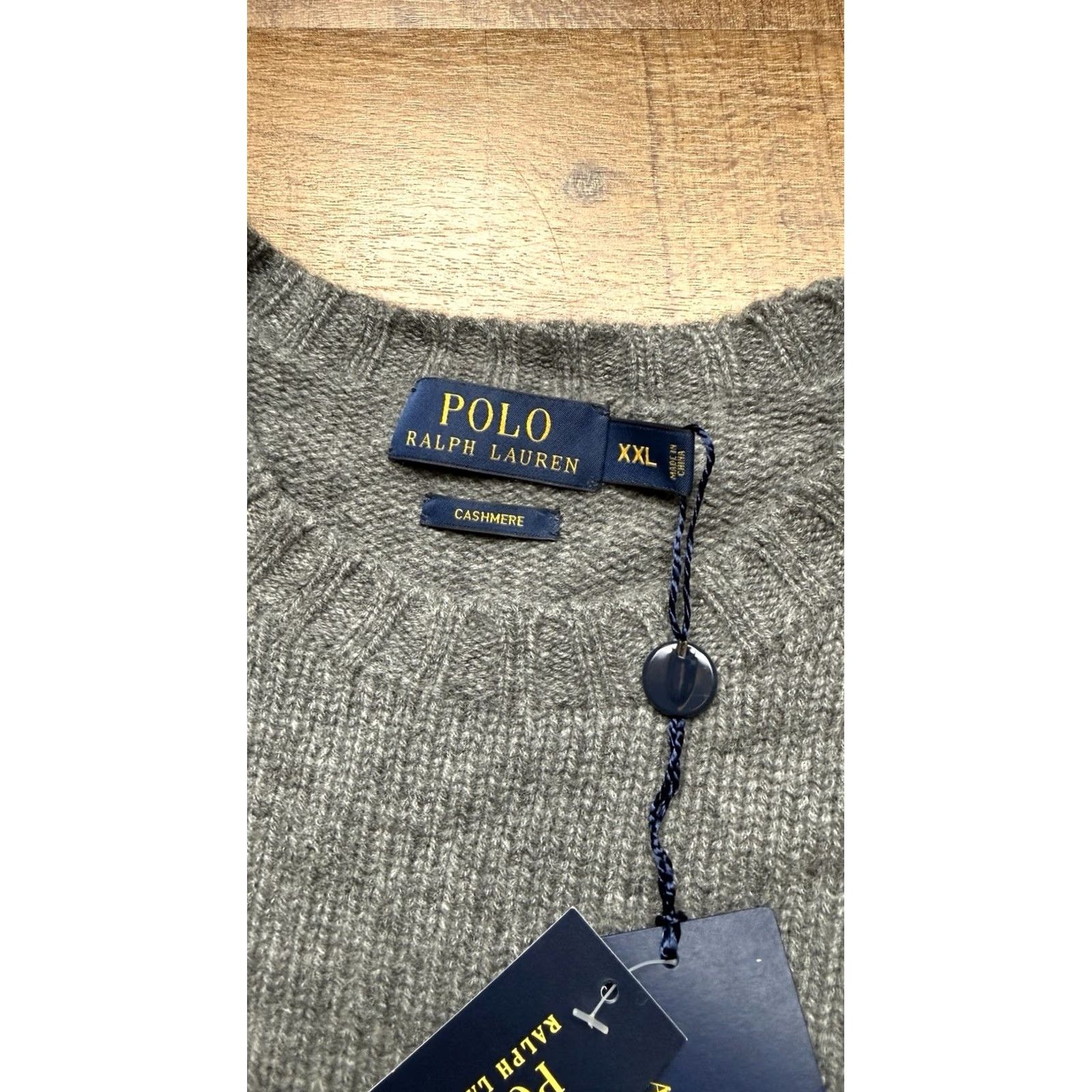 Ralph Lauren NWT POLO RALPH LAUREN Gray Crewneck 100% Cashmere Sweater Mens 2XL Size Crew Neck Pullover Winter Size US XXL / EU 58 / 5 - 4 Thumbnail