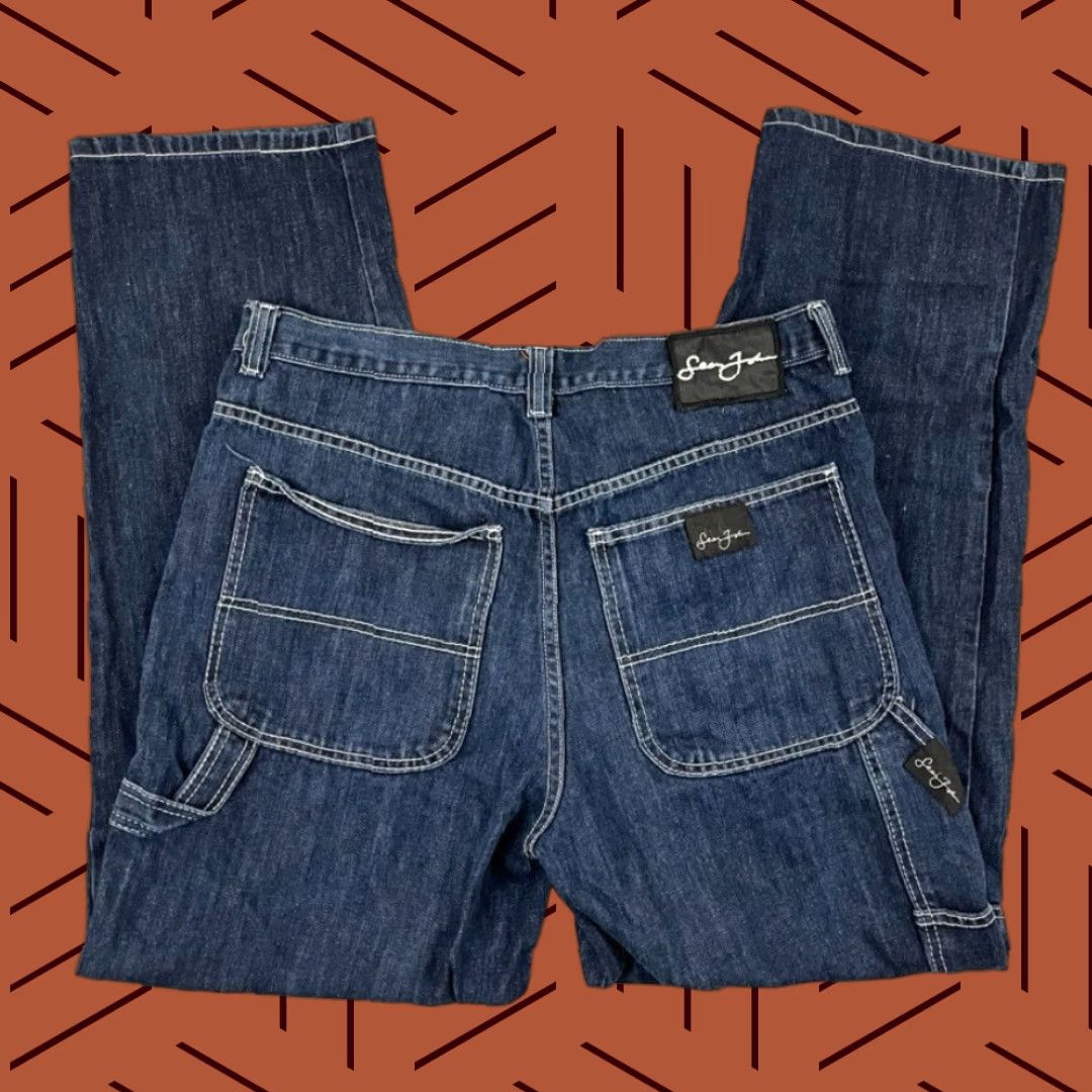 Sean John Sean John Jeans Mens 36 x 32 Wide Leg Blue Denim Hip Hop 90s Y2K Grunge Vintage Shirt? Size US 36 / EU 52 - 1 Thumbnail