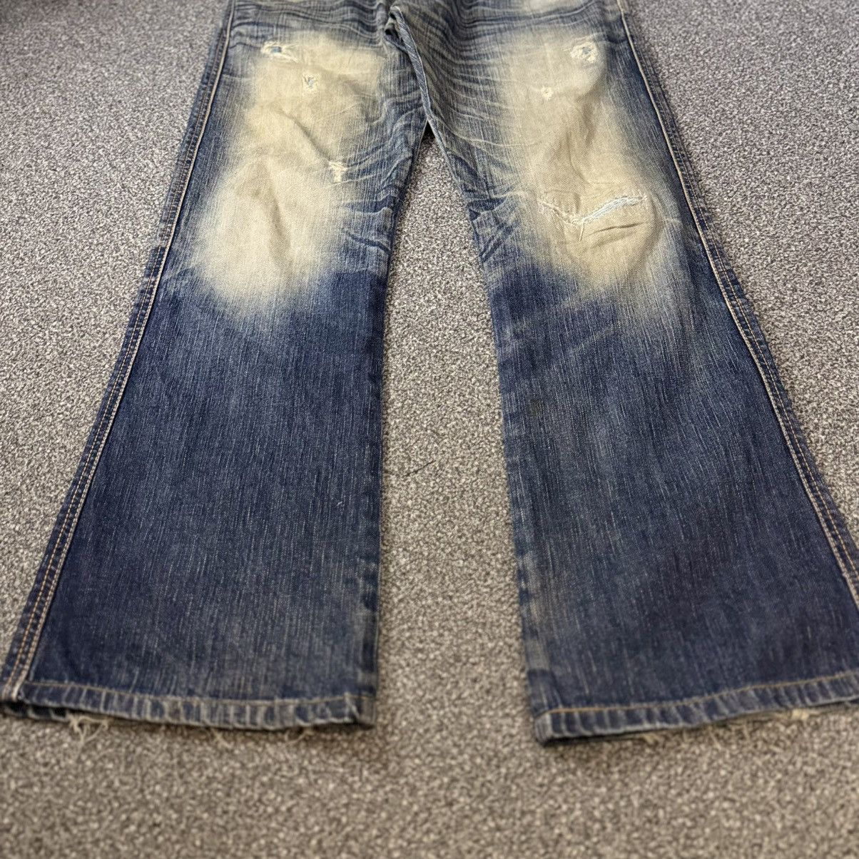 Kapital Vintage Flared Thrashed Edwin Clawmark Jeans Denim Size US 32 / EU 48 - 6 Thumbnail