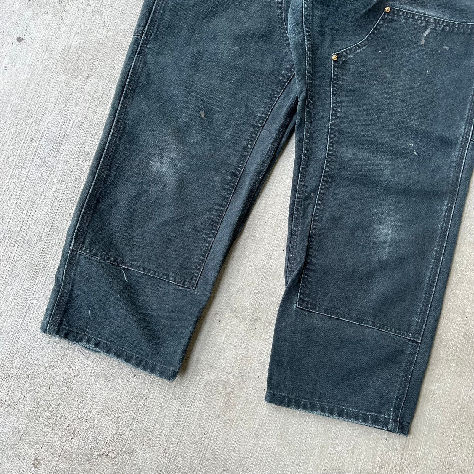 Carhartt × Vintage Carhartt black HEMMED* double knee work wear carpenter pants Size US 31 - 3 Thumbnail