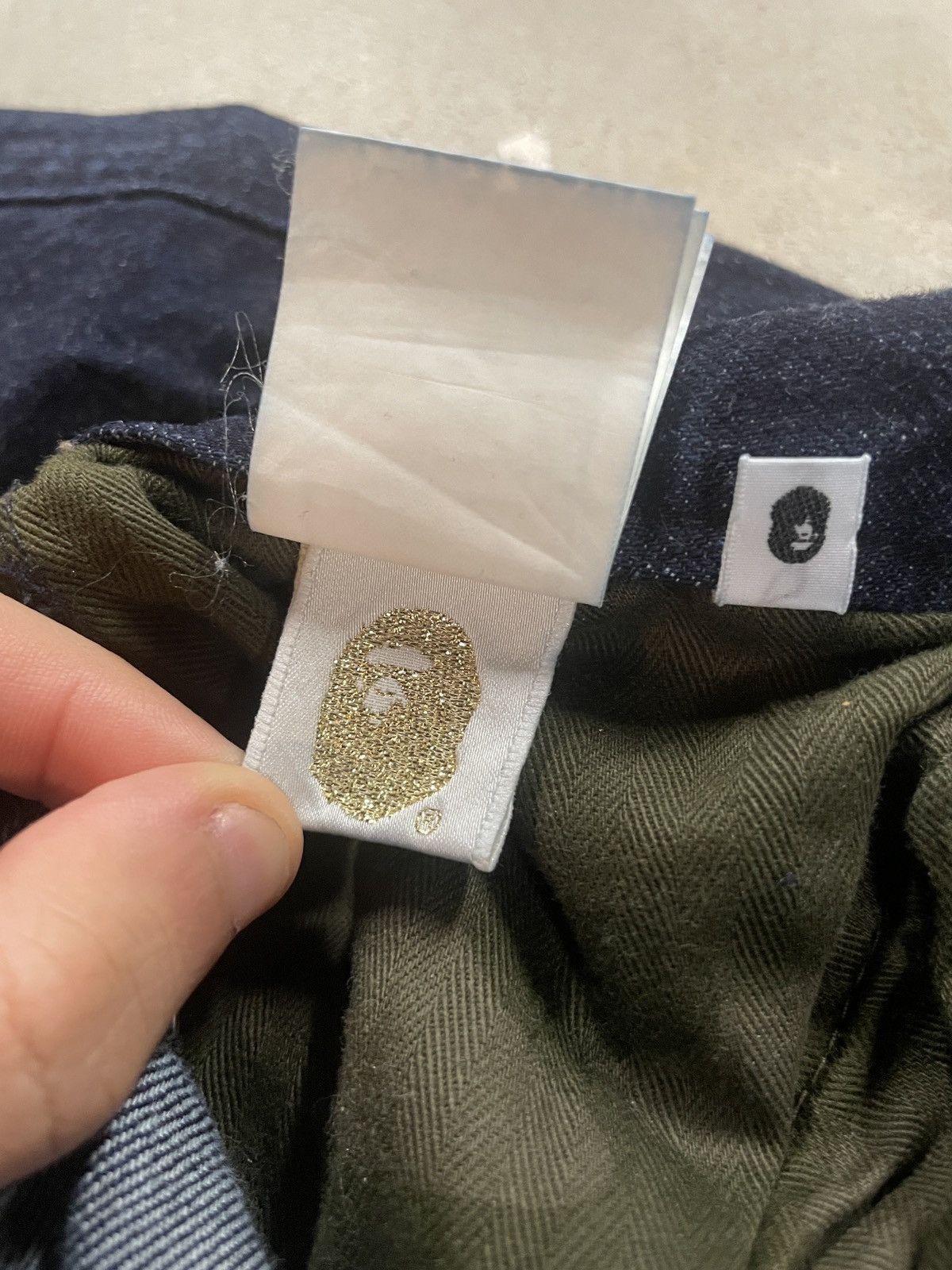 Bape × Nigo BAPE Baby Milo Banana DENIM Pants - a bathing ape size L Size US 32 / EU 48 - 10 Thumbnail