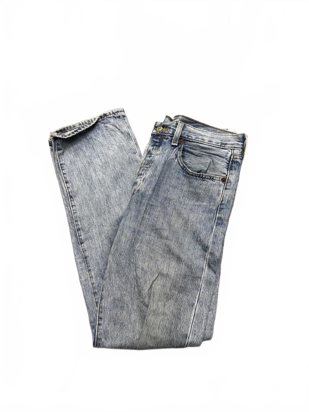 Designer Men's Straight Leg Jeans - Light Wash Denim Size 31" - 4 Thumbnail