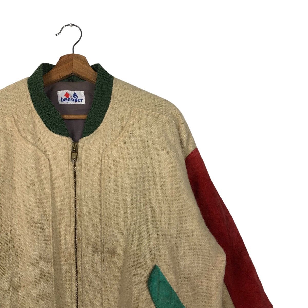 Japanese Brand × Vintage 📌Vintage Genuine Leather Bomber Jacket Ben Mier Issey Miyake Size US M / EU 48-50 / 2 - 7 Thumbnail