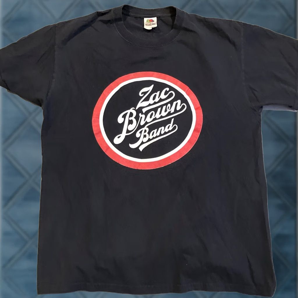 Fruit Of The Loom VINTAGE Zac Brown Band 2014 Great American Road Trip Concert T Shirt L Black Mens Regular T-Shirt Band Size US L / EU 52-54 / 3 - 1 Thumbnail