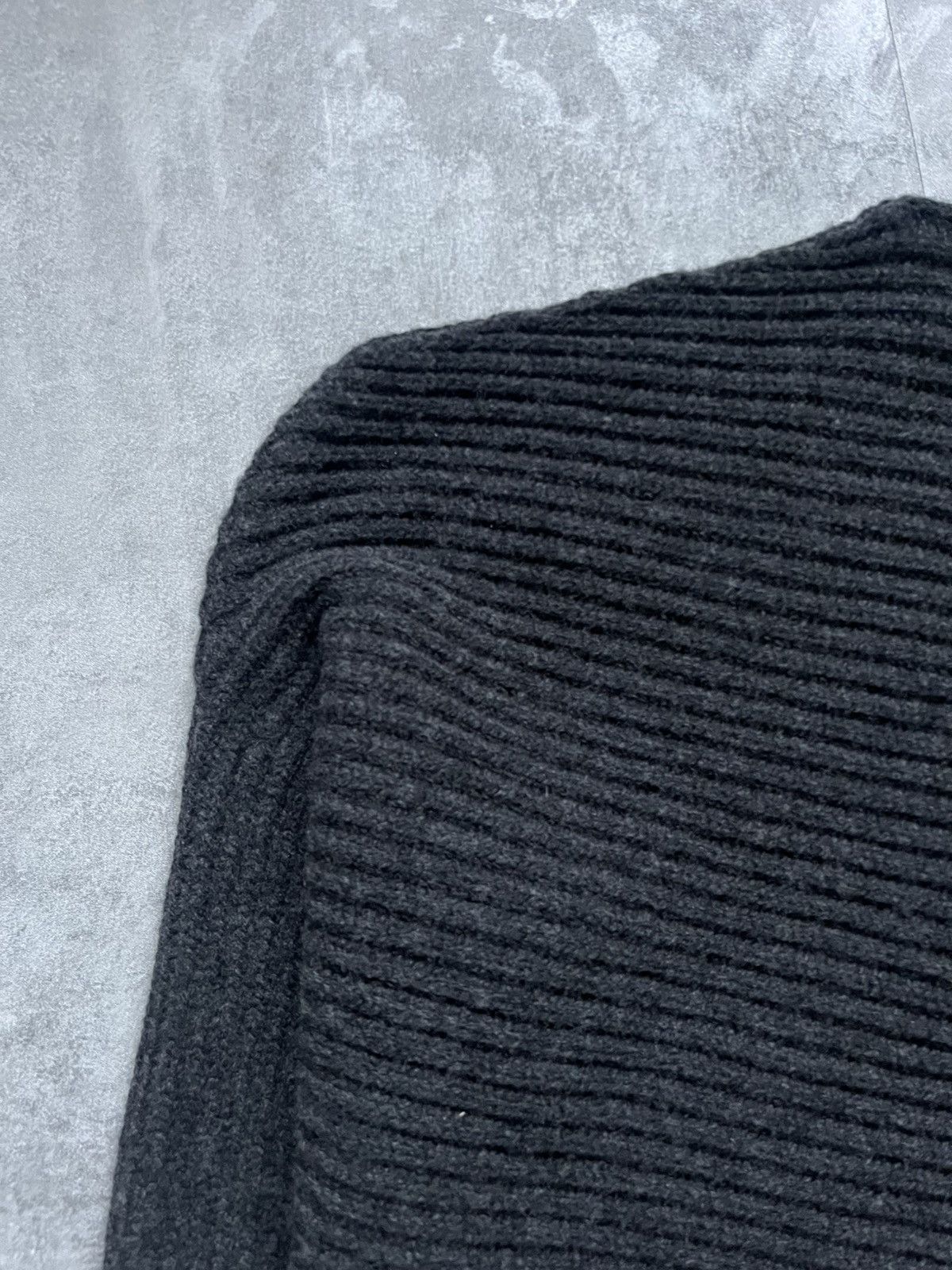 Toteme Toteme Twisted Rib Knit Wool Sweater Charcoal Anthracite S Size S / US 4 / IT 40 - 2 Thumbnail
