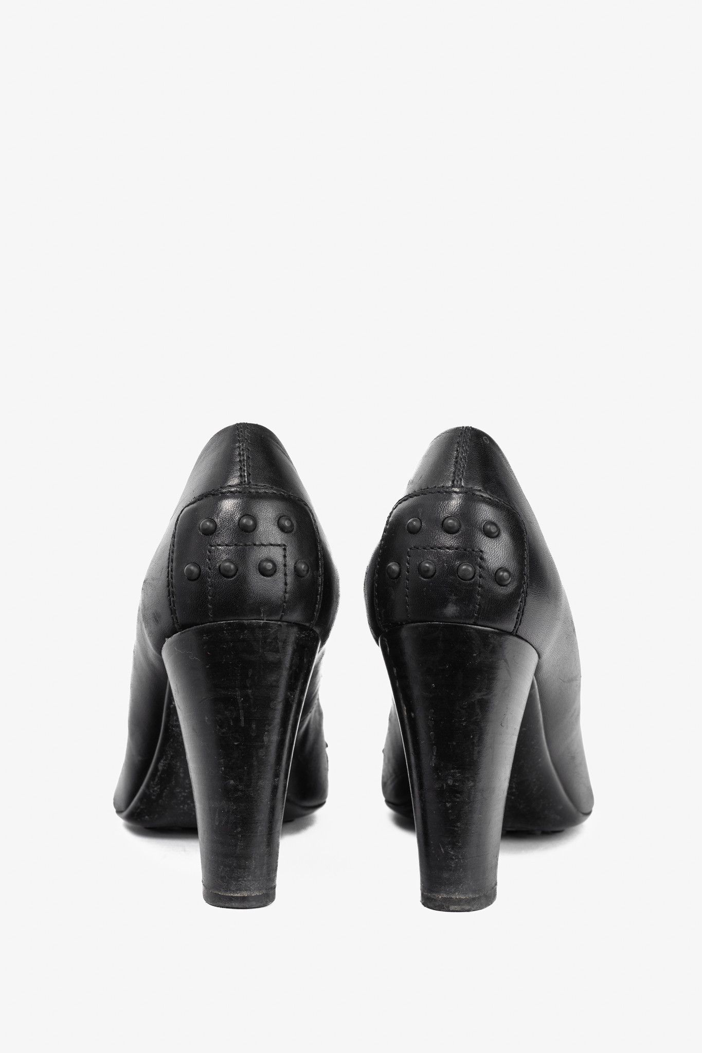 Tod's Tod’s Black Leather Horsebit Pumps Size US 10.5 / IT 40.5 - 3 Thumbnail