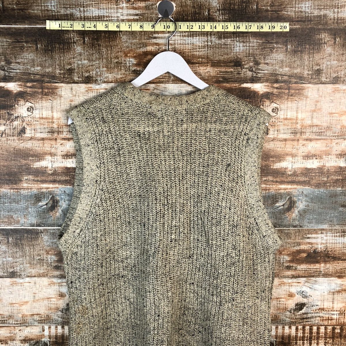 Vintage Raffine Brown Cardigan ripped Vest #A2242 Size US M / EU 48-50 / 2 - 15 Thumbnail
