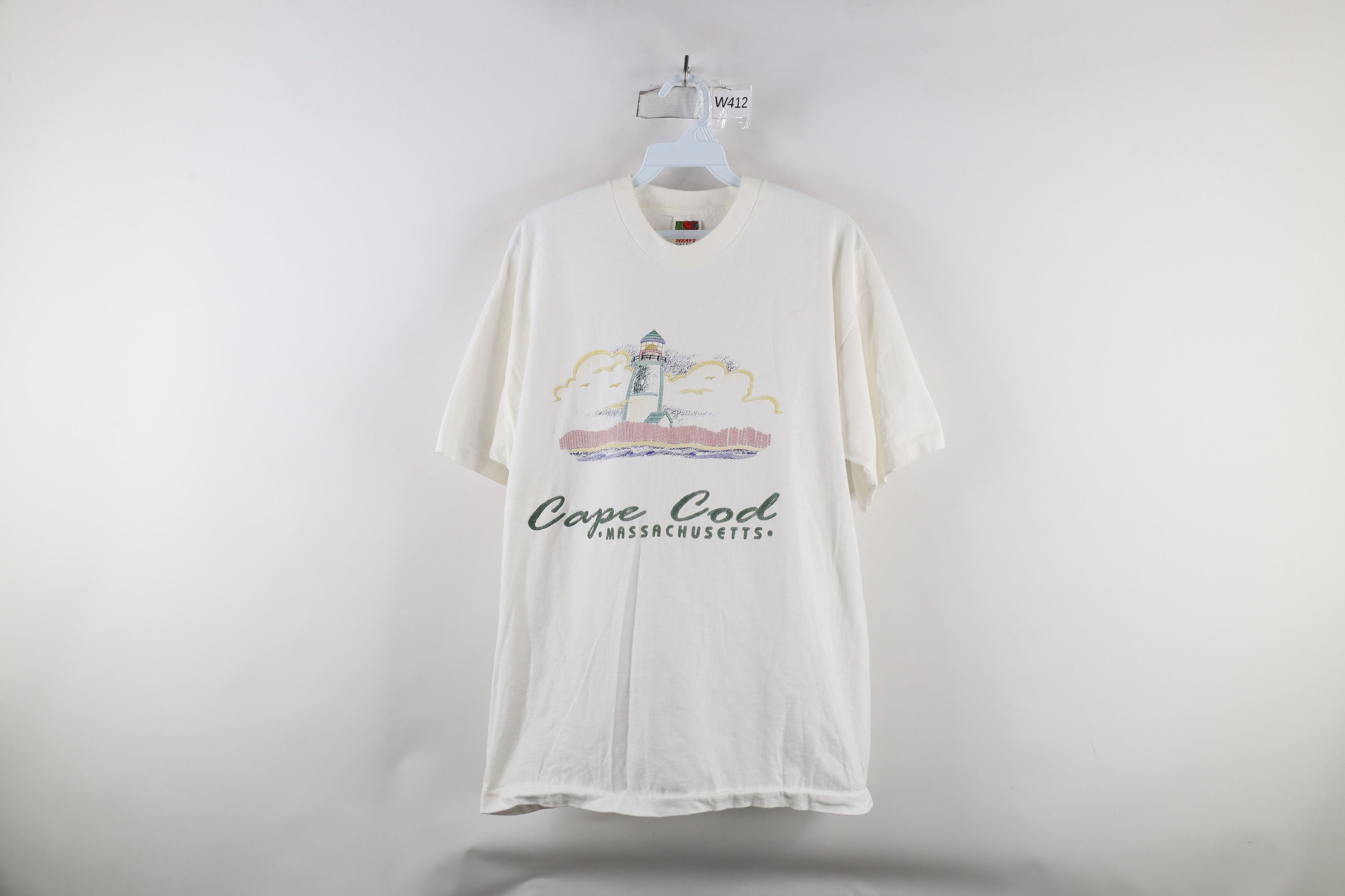 Vintage Vintage 90s Streetwear Massachusetts Lighthouse T-Shirt Size XL / US 12-14 / IT 48-50 - 1 Thumbnail
