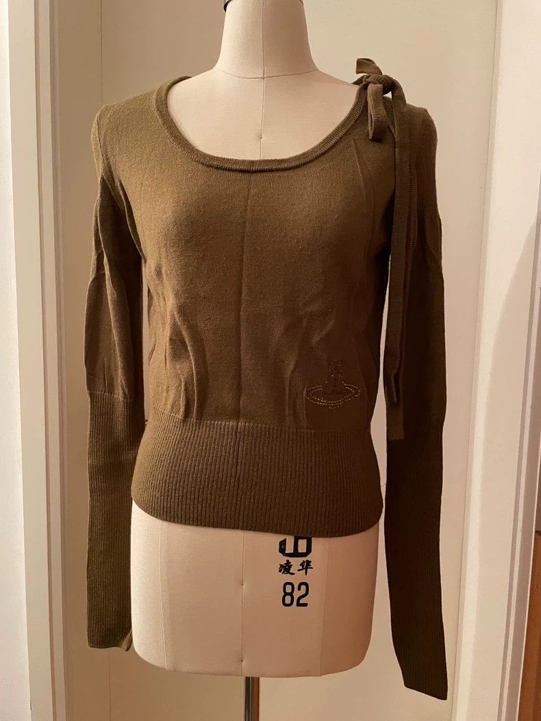Vivienne Westwood Vivienne Westwood size2 Logo embroidered knit sweater top Size M / US 6-8 / IT 42-44 - 2 Thumbnail