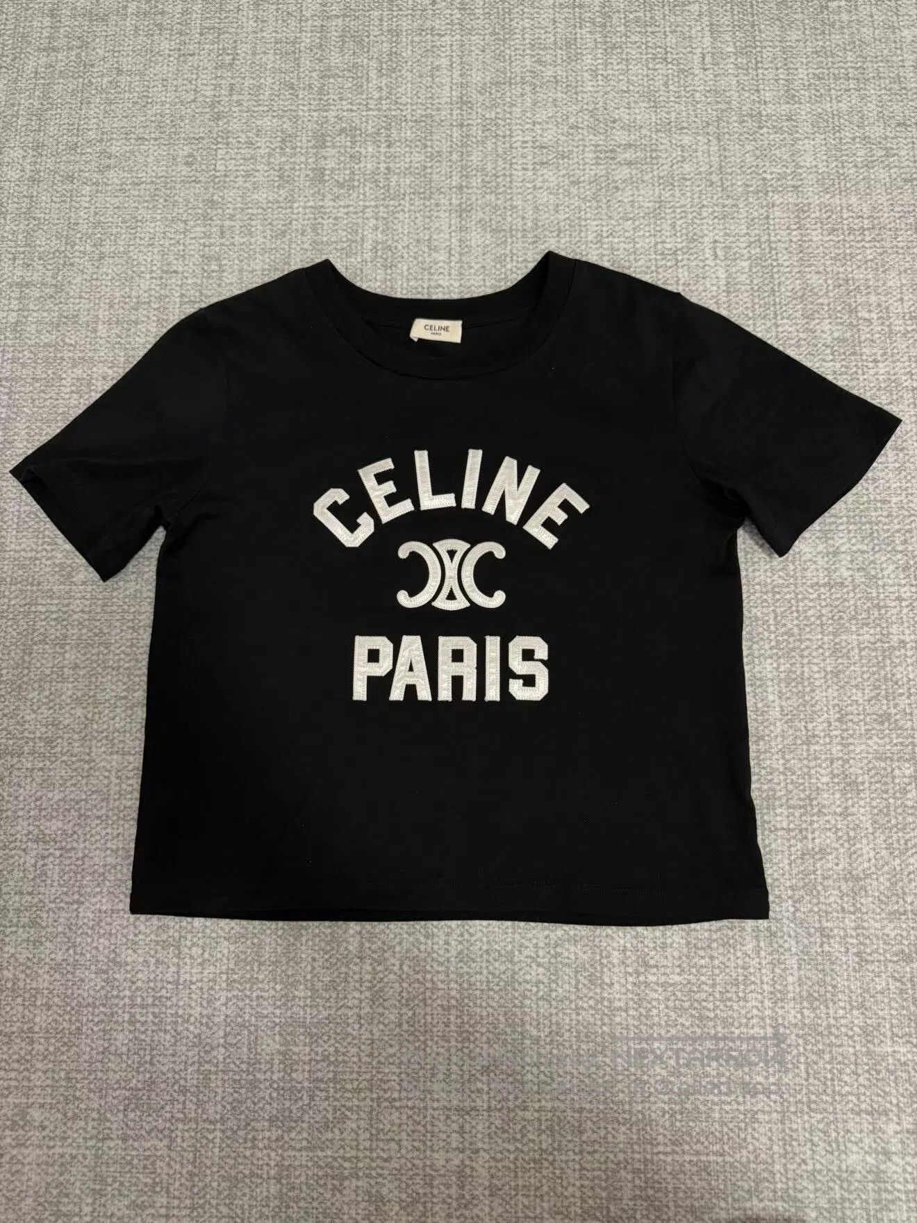 Celine Celine Black Embroidered Logo Short. Size S / US 4 / IT 40 - 1 Thumbnail