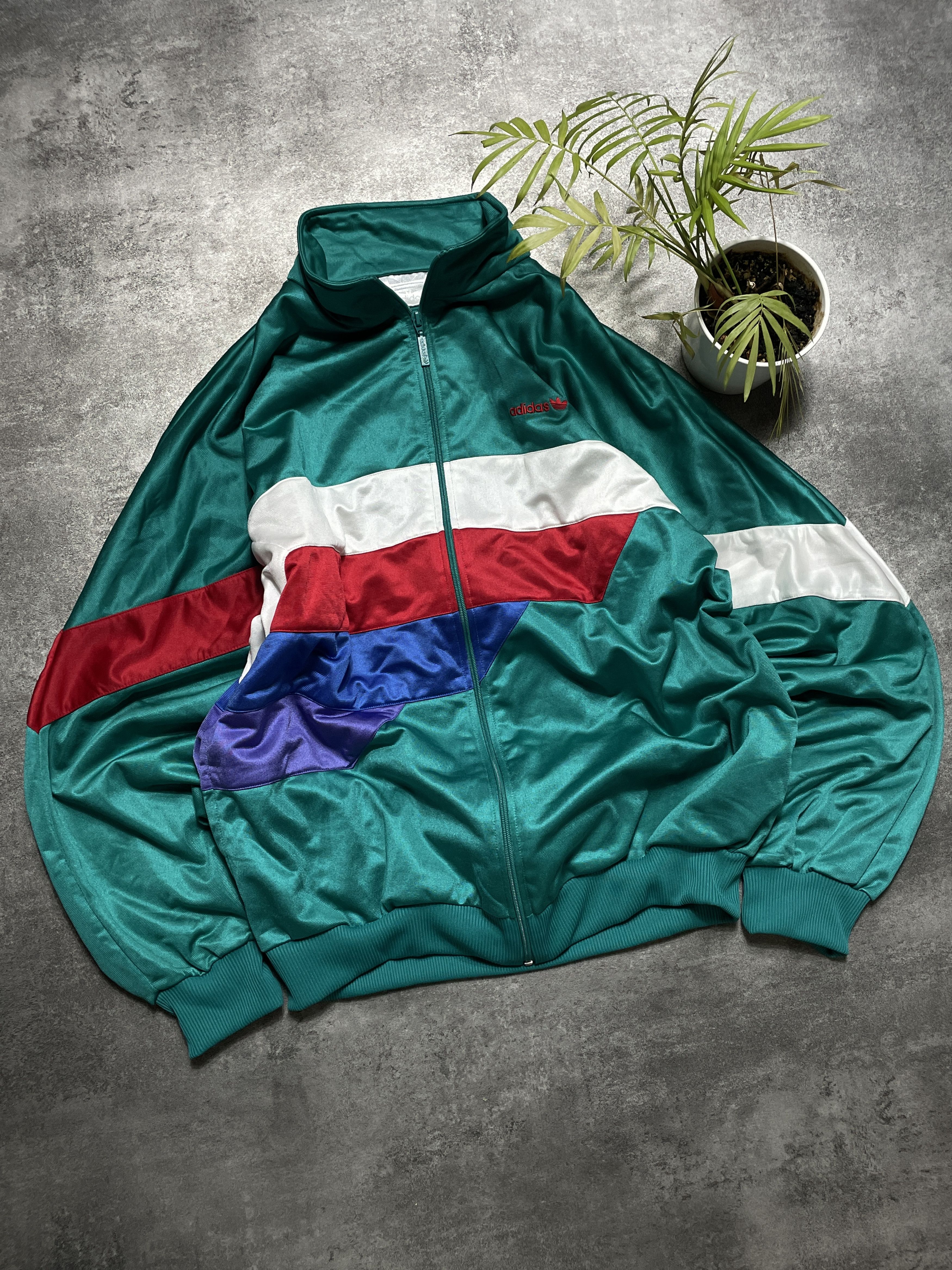 Adidas ❗️RARE❗️Adidas Vintage 90s Sweatshirt Zip Boxy Fit Size US XL / EU 56 / 4 - 1 Thumbnail