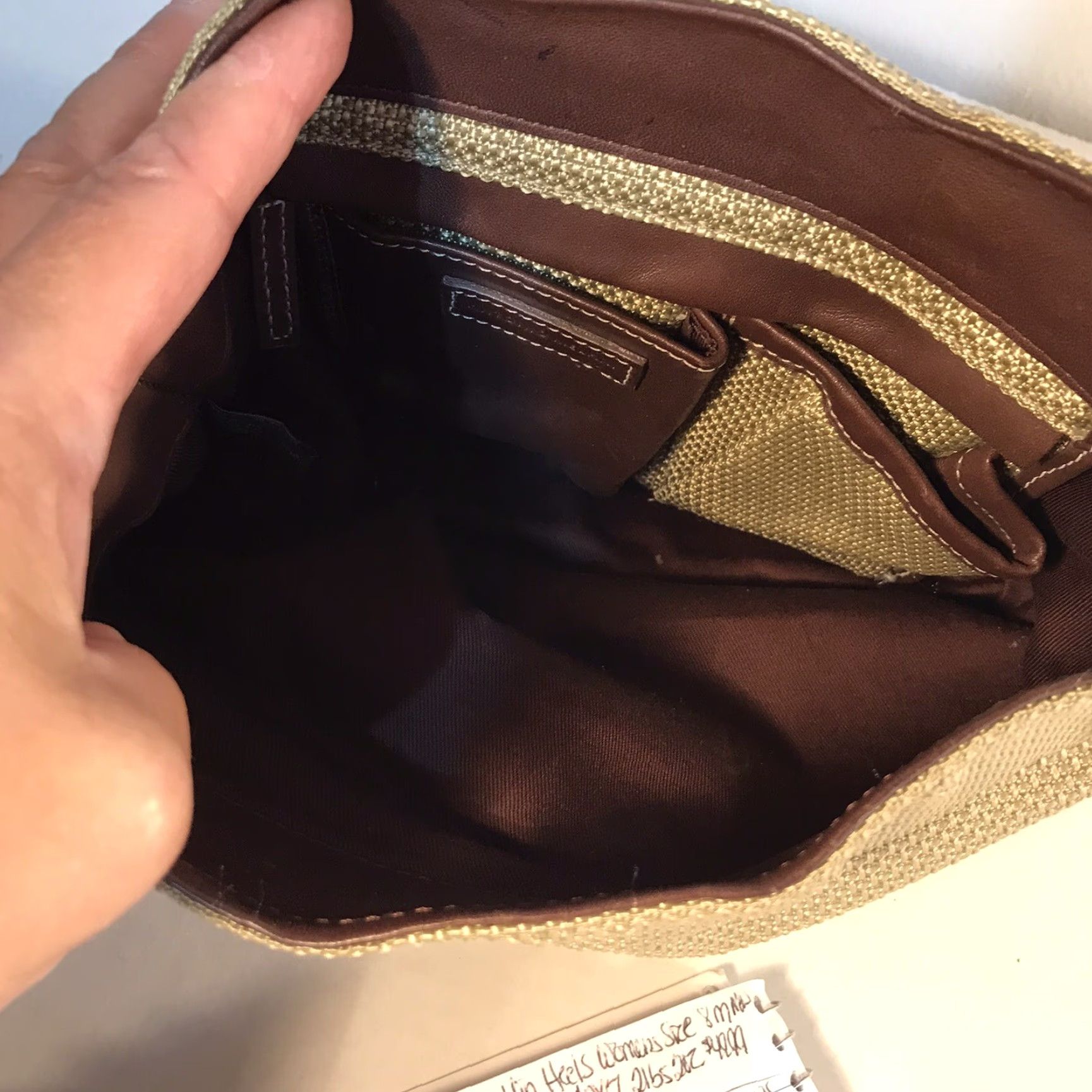 Vintage Antonio Melani Lt. Green/Brown Leather Shoulder Bag Size ONE SIZE - 5 Thumbnail