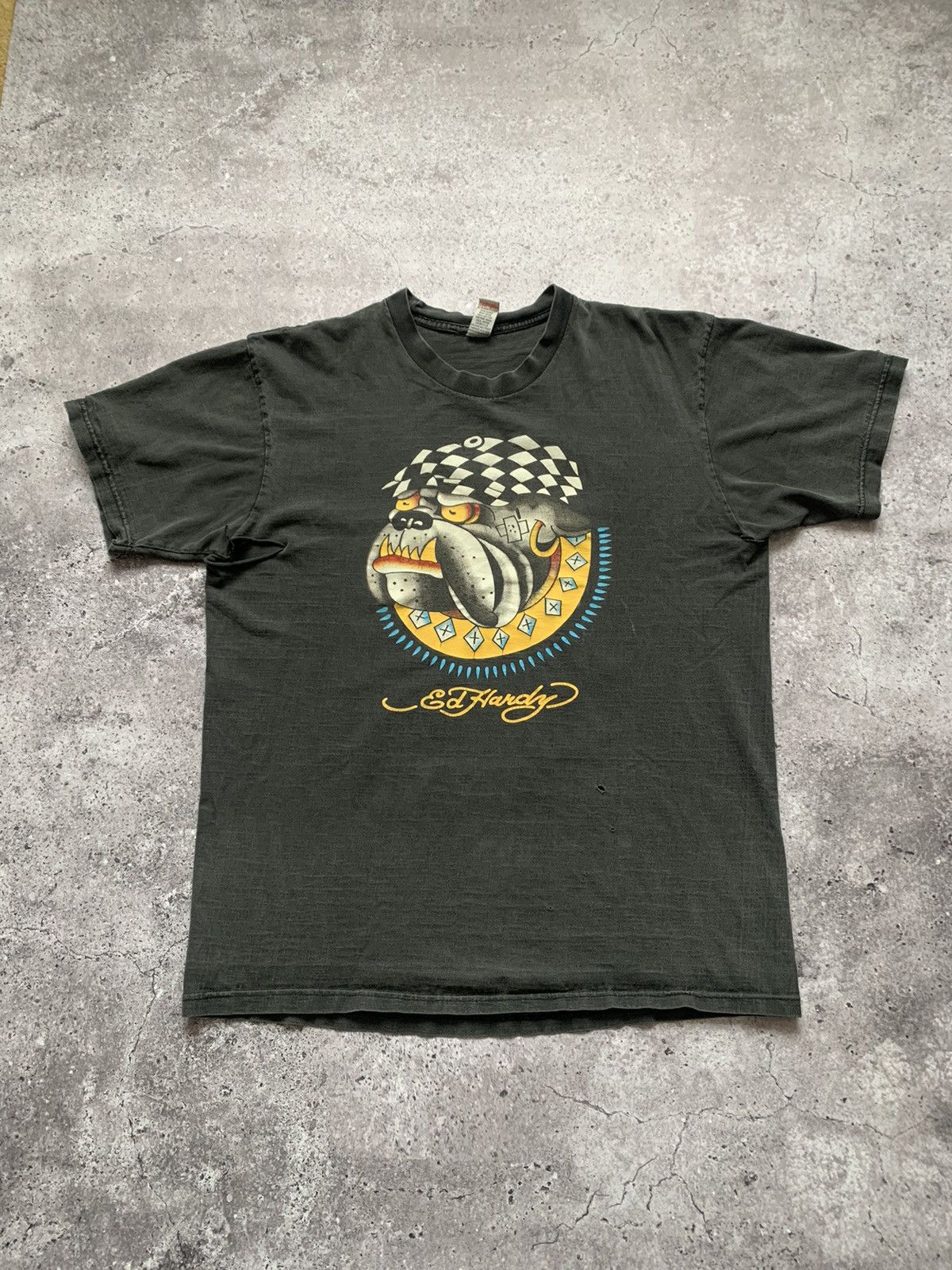Ed Hardy × Vintage 🔥ED HARDY FADED T-SHIRT Size US XL / EU 56 / 4 - 2 Thumbnail