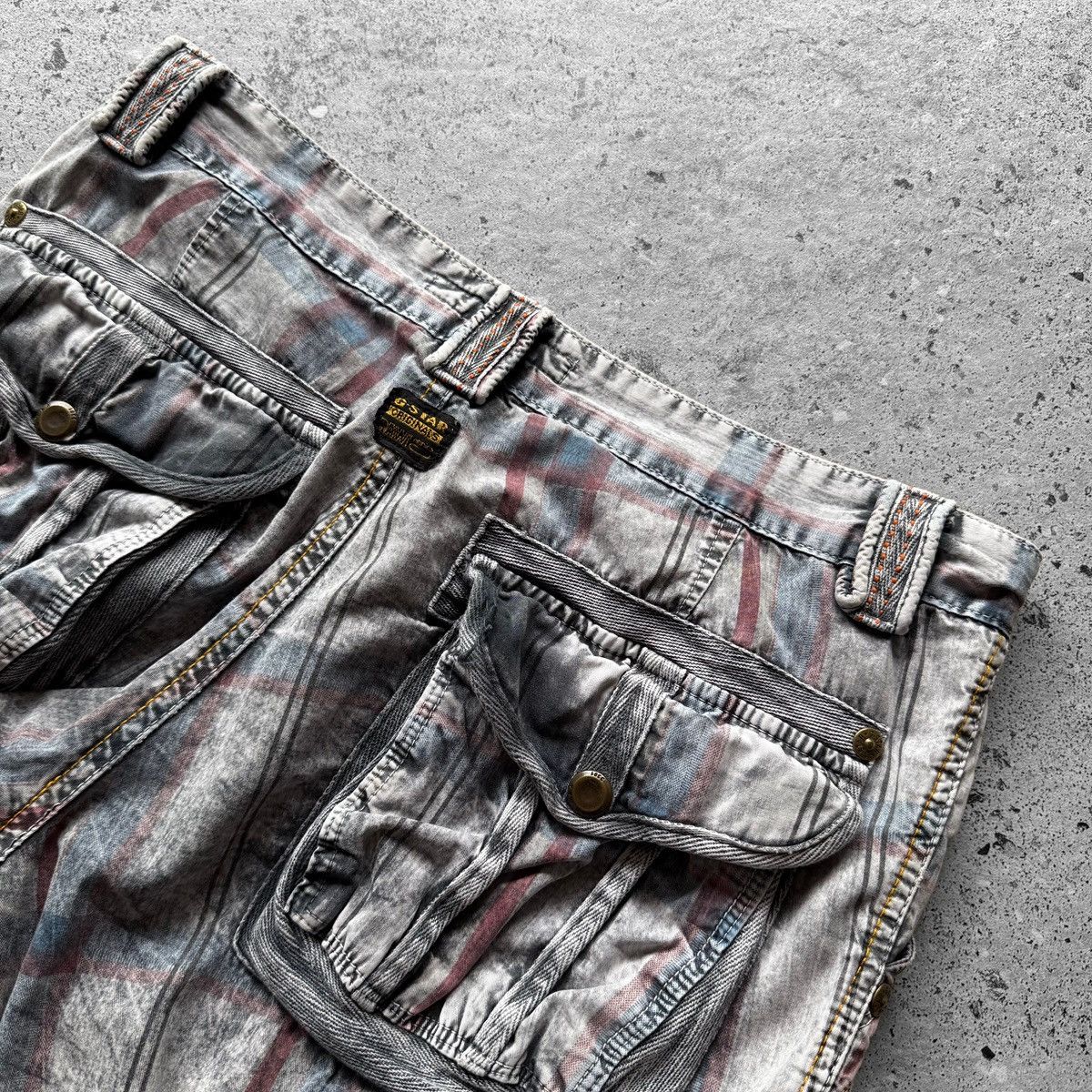 G-Star G-Star Raw Vintage 00s Cargo Shorts Plaid Pattern Casual Y2K Size US 34 / EU 50 - 6 Thumbnail