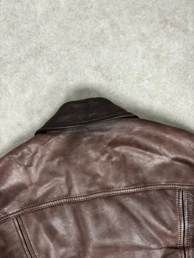 Dolce & Gabbana 2000s Dolce & Gabbana Buffalo Brown Aviator Leather Jacket Size US L / EU 52-54 / 3 - 6 Thumbnail