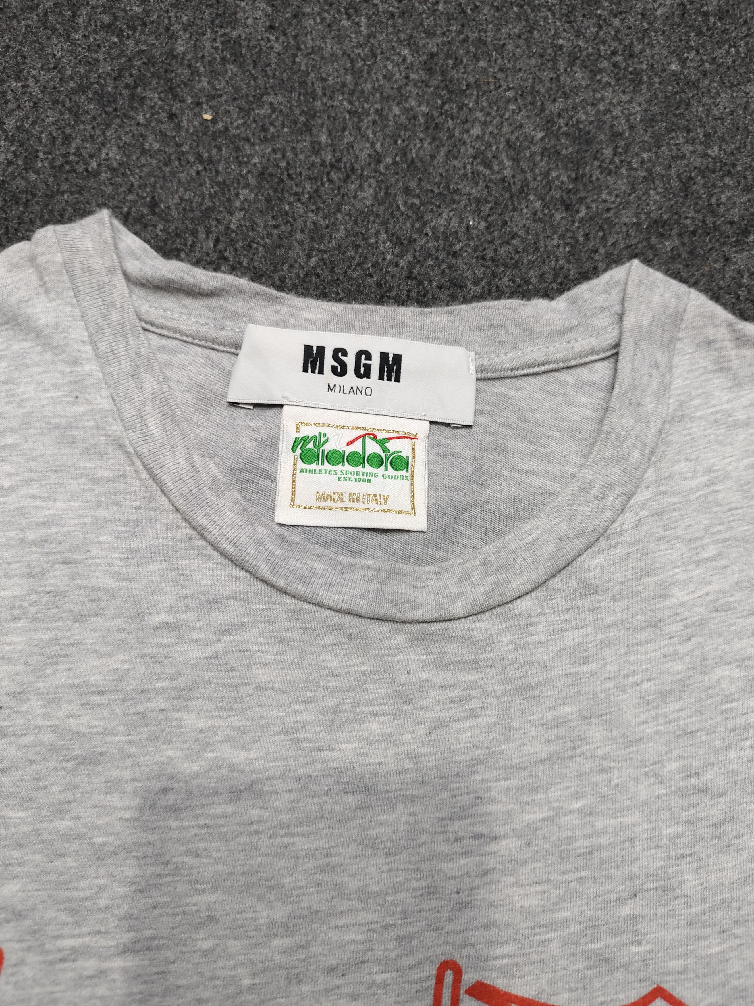MSGM MSGM Milano x Diadora Minimal Sport Logo Graphic Tshirt Size US S / EU 44-46 / 1 - 4 Thumbnail