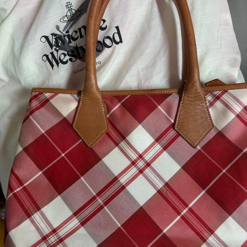 Vivienne Westwood vivienne westwood size os Red and white checkered tote bag Size ONE SIZE - 3 Thumbnail
