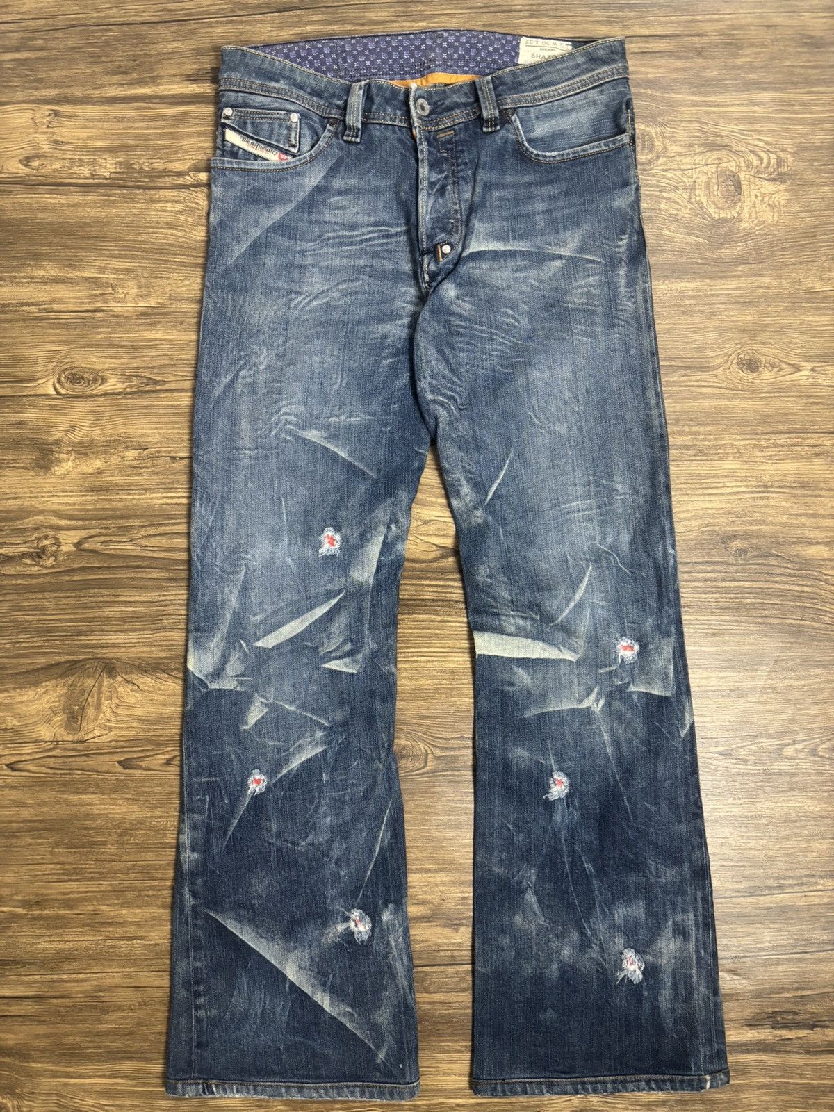 Diesel Vintage diesel distressed flare denim Size US 30 / EU 46 - 1 Thumbnail