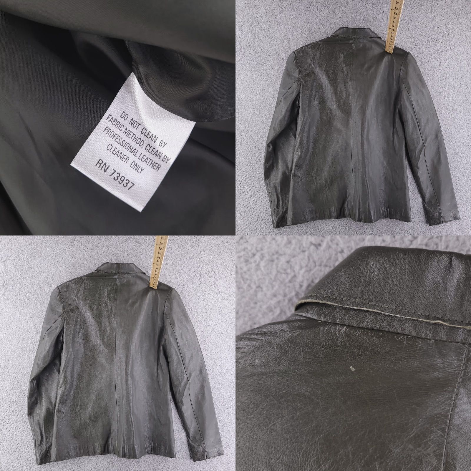 Anonymous Ism Anonymous Leather Jacket Womens L Green Dark Olive Real Genuin Jacket - Basic Style, Regular Size, No Vintage, Womens, Leather Outer Shell Size L / US 10 / IT 46 - 8 Thumbnail