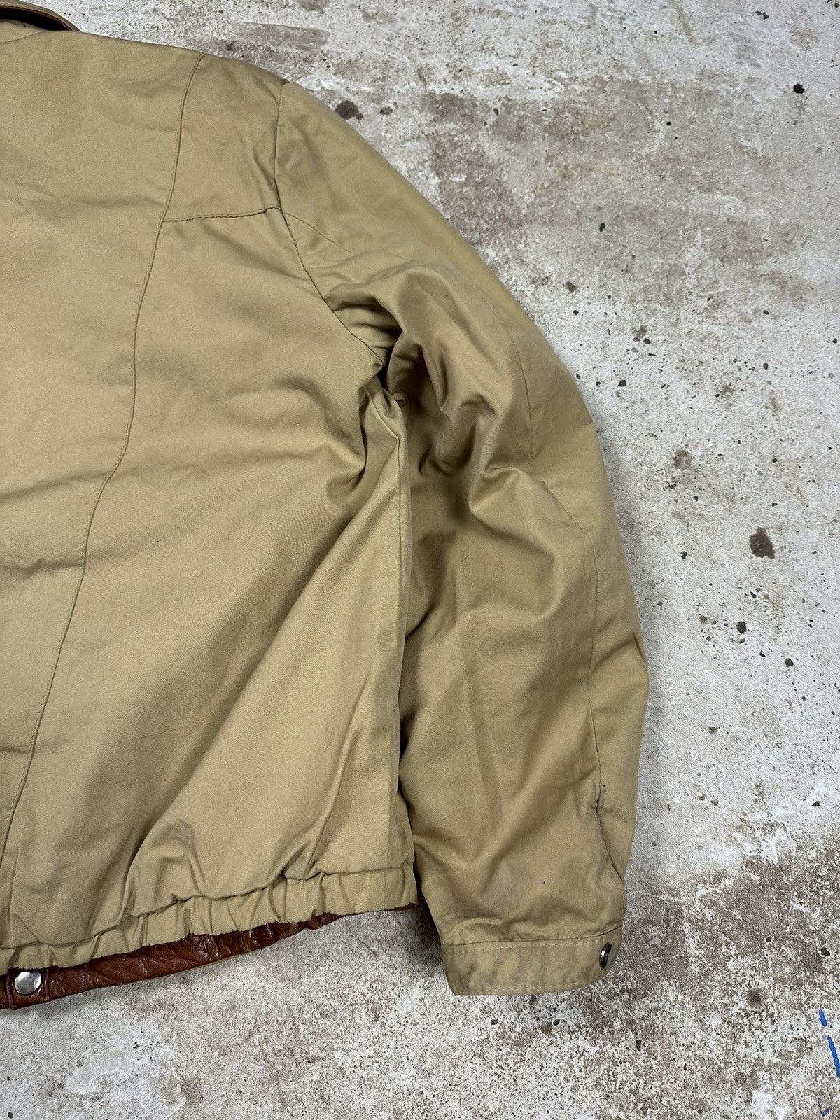 Vintage Vintage 90s Brown Leather Reversible Rare Bomber Jacket Size US L / EU 52-54 / 3 - 18 Thumbnail