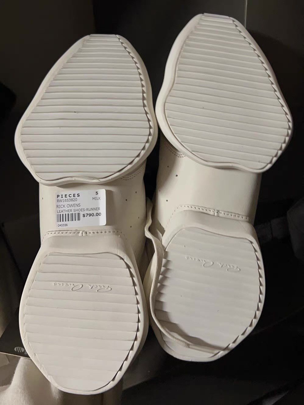 Rick Owens Rick Owens x Adidas 16SS Leather Runner Low‑Cut Sneakers Ｑ25 Size US 4 / IT 34 - 3 Thumbnail