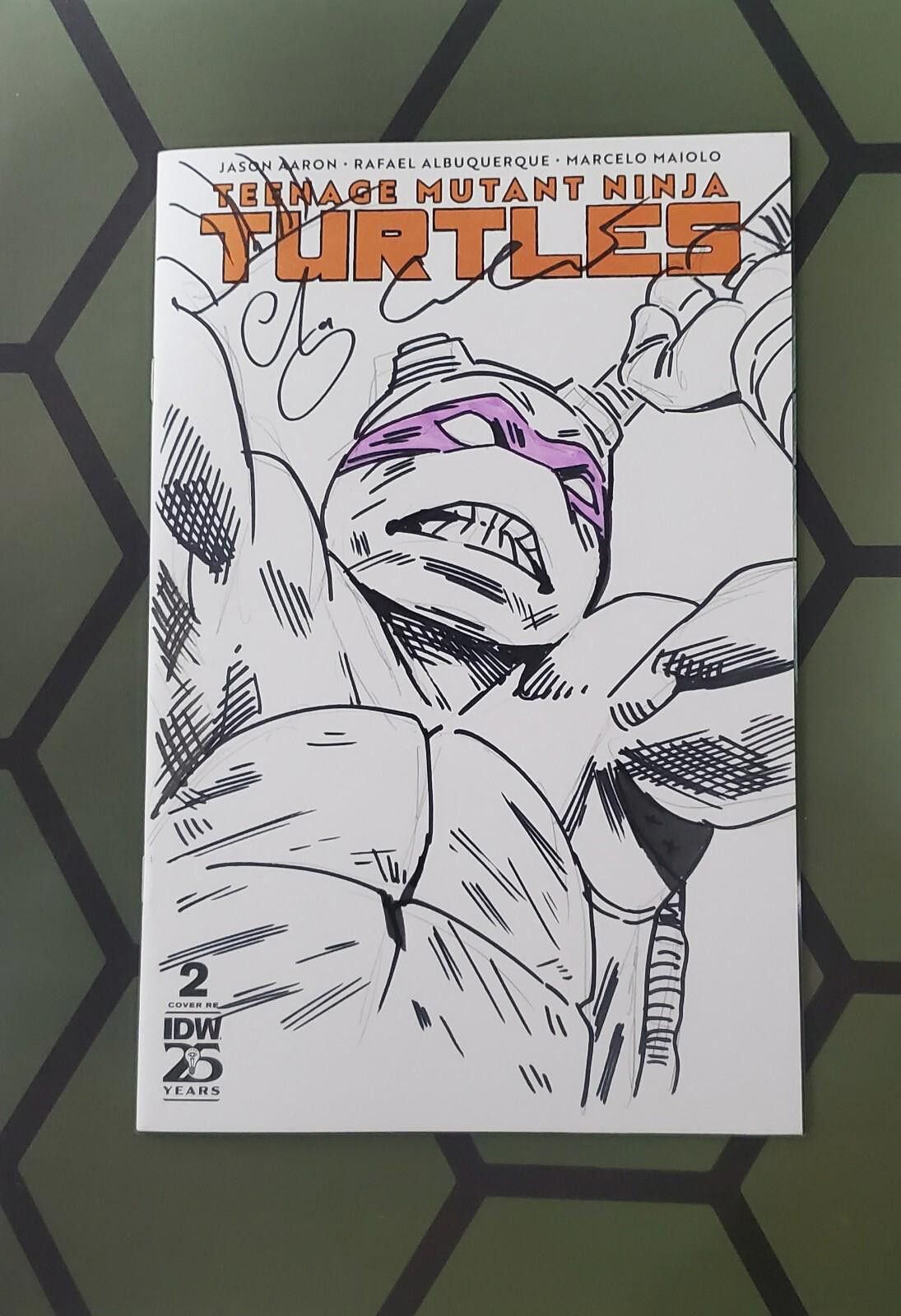 Other TMNT Signed/Sketched Donnie By Issac & Esau Escorza W/COA NM Size ONE SIZE - 1 Thumbnail