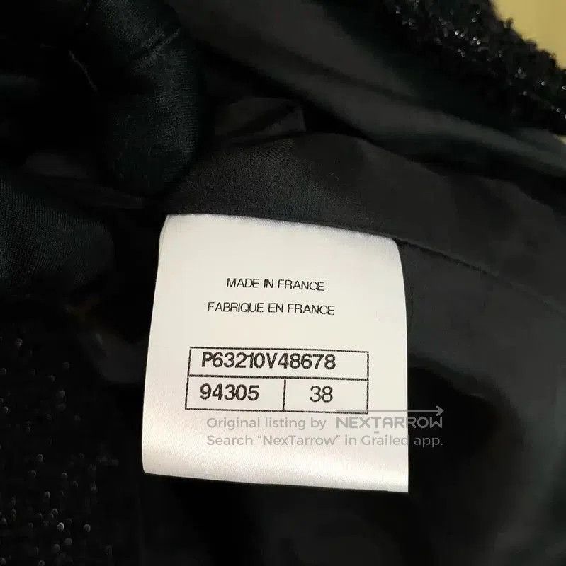 Chanel Chanel Black Cotton Blend Tweed Jacket . Size S / US 4 / IT 40 - 8 Thumbnail