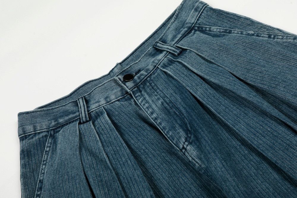 Jean Men's high street washed distressed punk wide-leg jeans Size US 32 / EU 48 - 3 Thumbnail