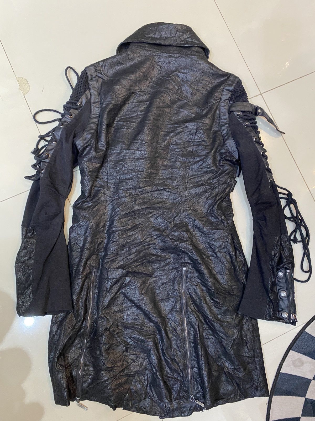 If Six Was Nine Japanese Rave Bondage Faux Leather Coat Ghotic Punk Style Size US M / EU 48-50 / 2 - 15 Thumbnail