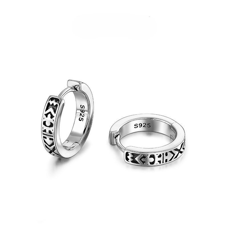 Jewelry Hip-hop Earrings One Pairs Chrome Jewelry Size ONE SIZE - 2 Thumbnail