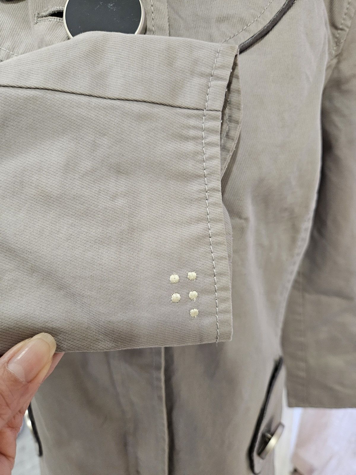 Designer × Soia & Kyo × Vintage SOIA & KYO Gray Adjustable Large Lapels Coat Size L / US 10 / IT 46 - 9 Thumbnail