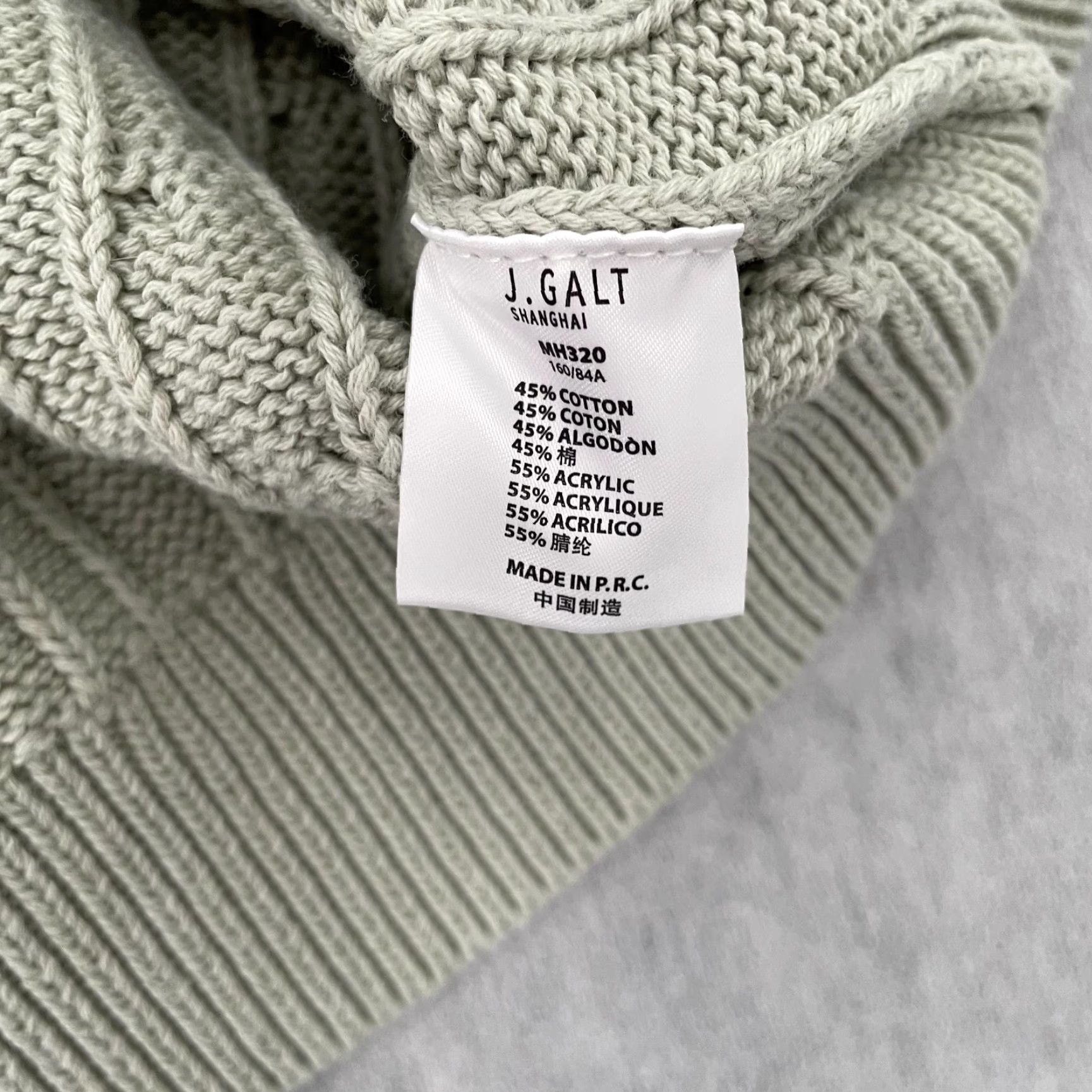 Brandy Melville VINTAGE Brandy Melville John Galt Sweater Womens One Size Green Cable Knit Pullover Regular Fit Crew Neck Knit Cotton Blend Ladies Size ONE SIZE - 6 Thumbnail