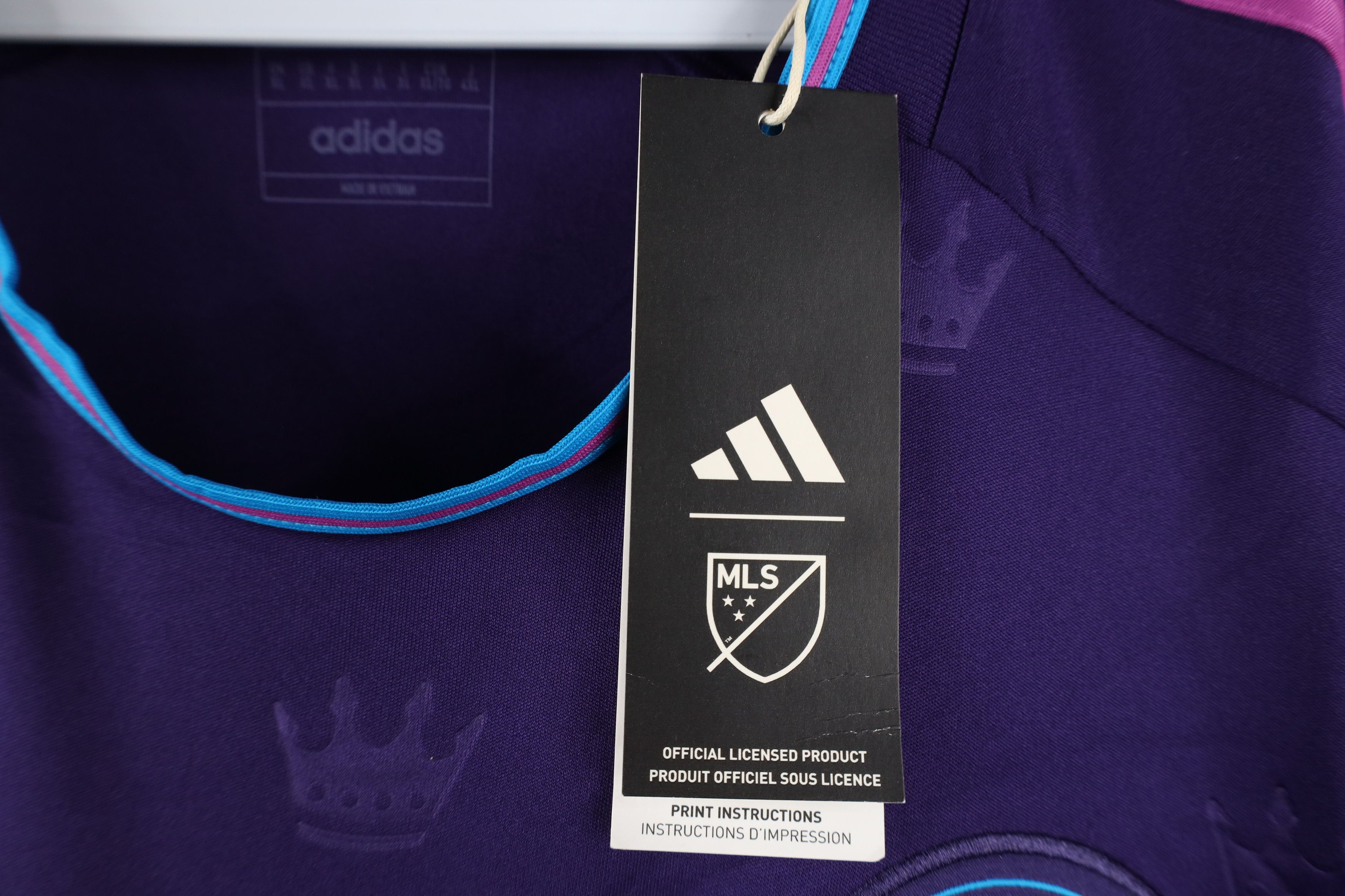 Adidas × Vintage New Adidas Charlotte Club Soccer Jersey Futbol Purple Size US XL / EU 56 / 4 - 4 Thumbnail