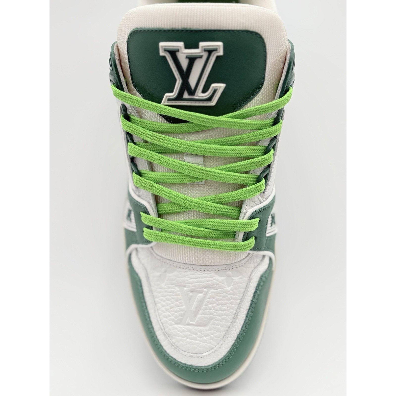 Louis Vuitton (8-8.5 US) Louis Vuitton LV Trainer ' Green ' | EXCELLENT! Size US 8 / EU 41 - 5 Thumbnail