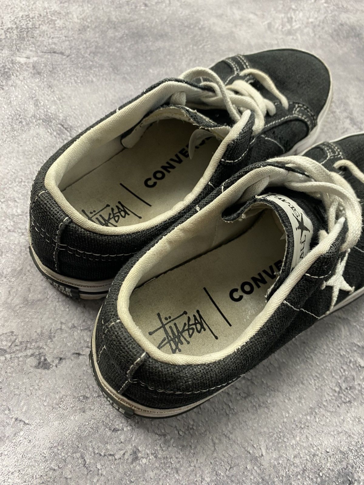 Converse × Stussy Stussy Converse Chuck One Star Low Top Black Sneakers Shoes Size US 6 / EU 39 - 11 Thumbnail