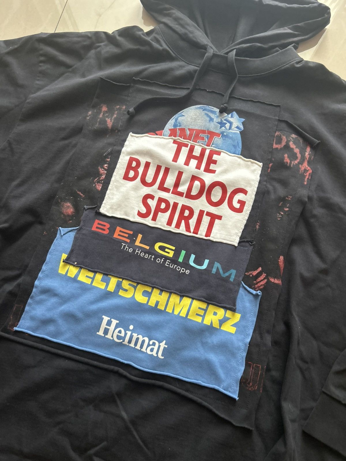 Vetements Vetements bulldog patchwork hoodie Size US S / EU 44-46 / 1 - 2 Thumbnail
