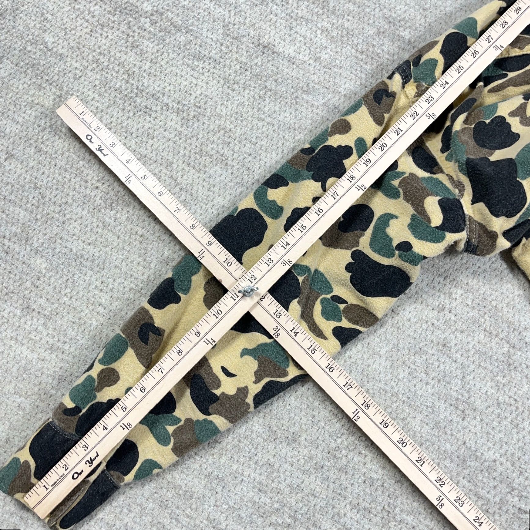 CLOT VINTAGE Deerskin Camo Shirt Men Medium Button Up Chamois Cloth Frog 90s USA Fade Size US M / EU 48-50 / 2 - 7 Thumbnail