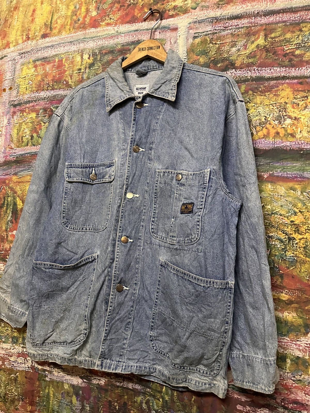 Japanese Brand Vintage GL HEART Denim Jacket Size US M / EU 48-50 / 2 - 4 Thumbnail