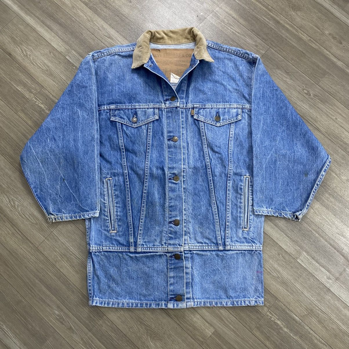 Levi's Vintage Clothing 1980s Vintage Levis Iron Maiden Sherpa USA Long Denim Jacket Size US M / EU 48-50 / 2 - 1 Thumbnail