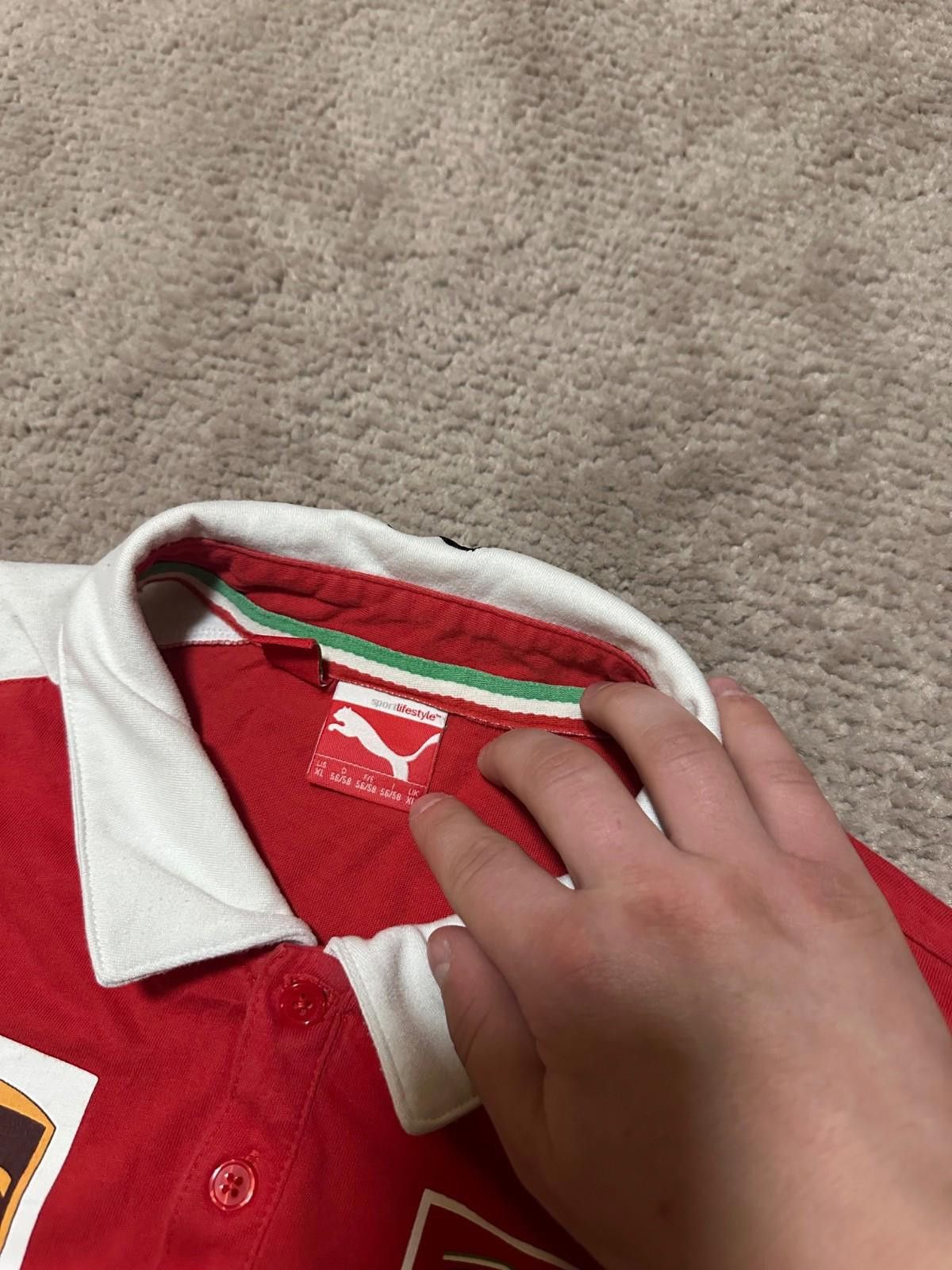 Puma Vintage Puma Ferrari Racing Red Polo Santander sponsor sz XL Size US XL / EU 56 / 4 - 4 Thumbnail