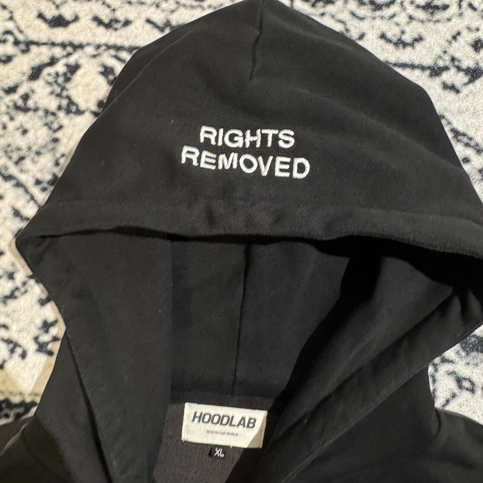Vintage Vintage Hoodlab Unisex Gray Black Cotton Hoodie Size XL Size US XL / EU 56 / 4 - 7 Thumbnail