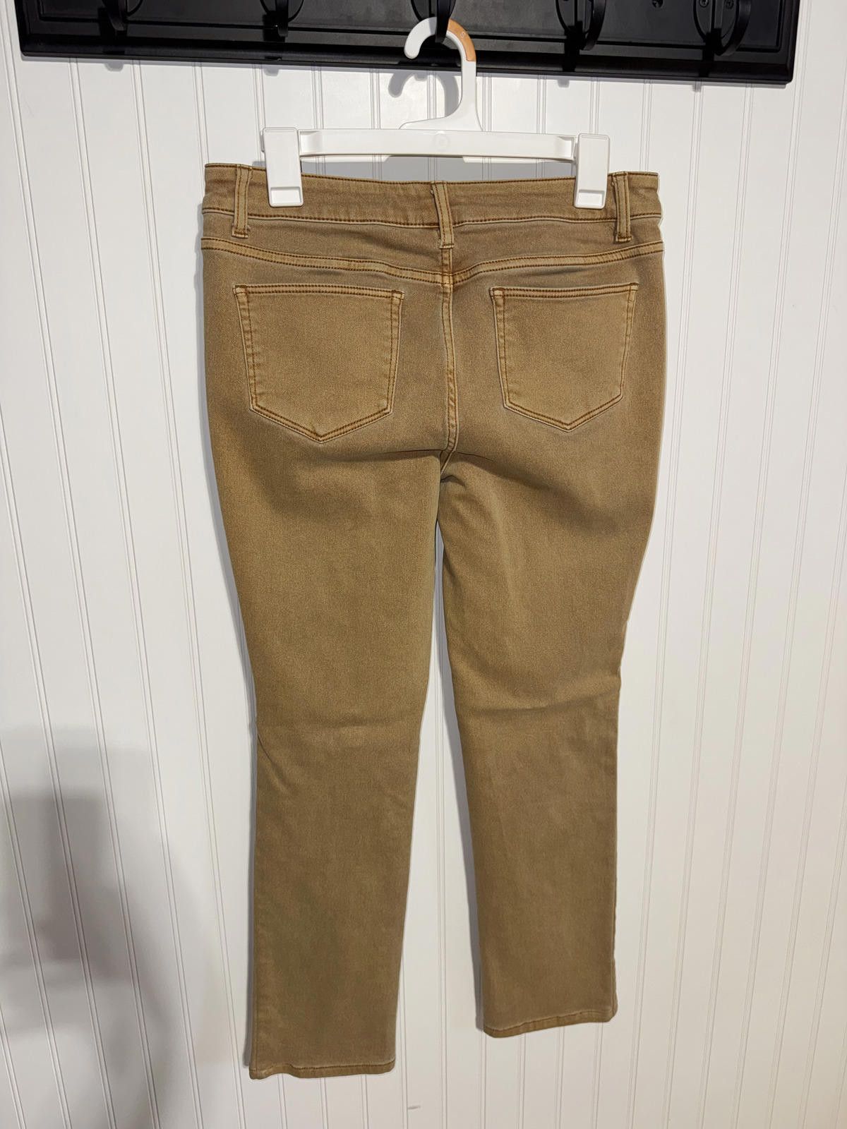 Other Dressbarn Women's Petite 8 Tan Chino Straight Pants Size 30" / US 8 / IT 44 - 2 Thumbnail