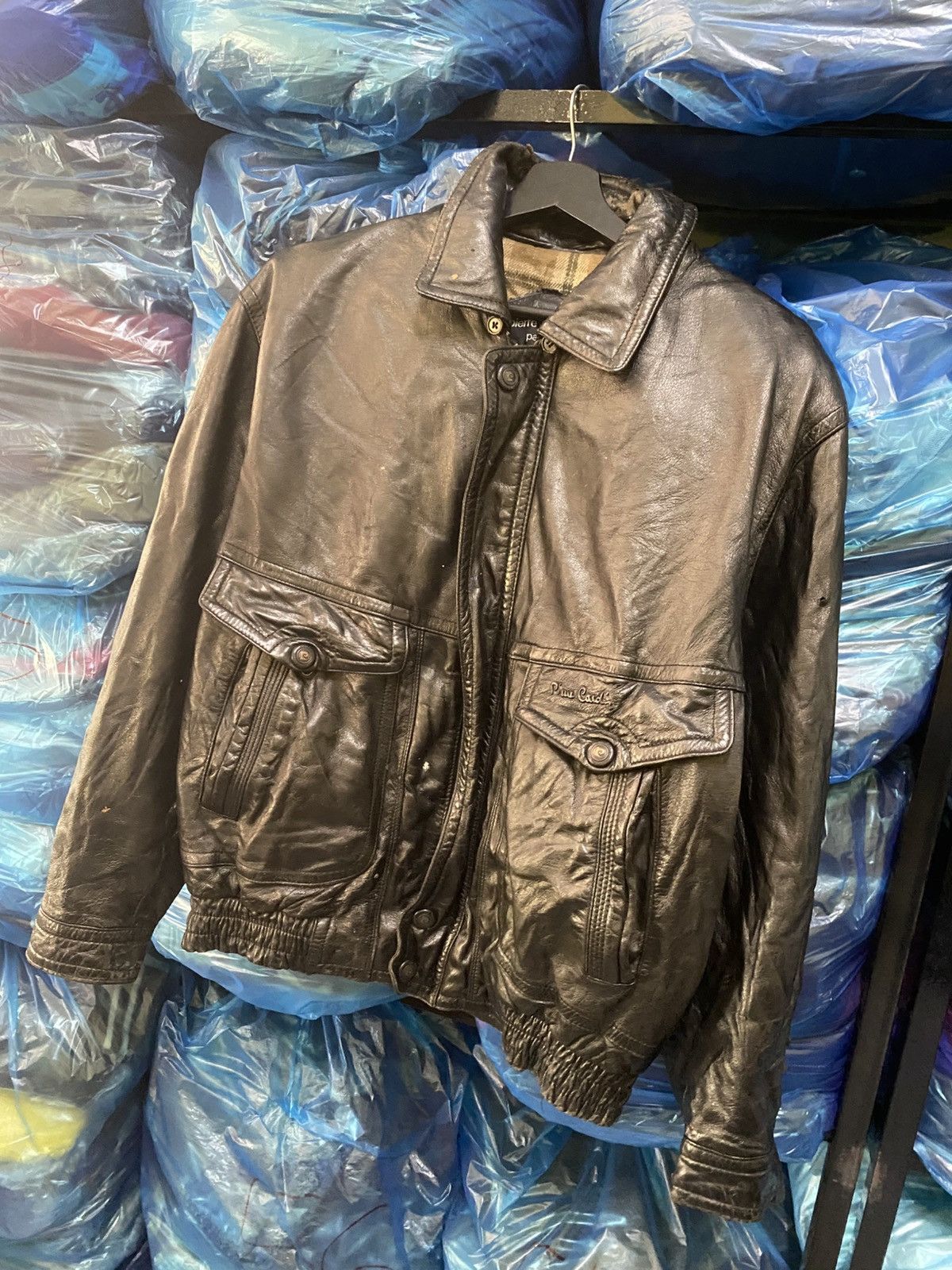 Pierre Cardin Vintage Pierre Cardin Paris Black Leather Bomber Jacket Size US M / EU 48-50 / 2 - 4 Thumbnail