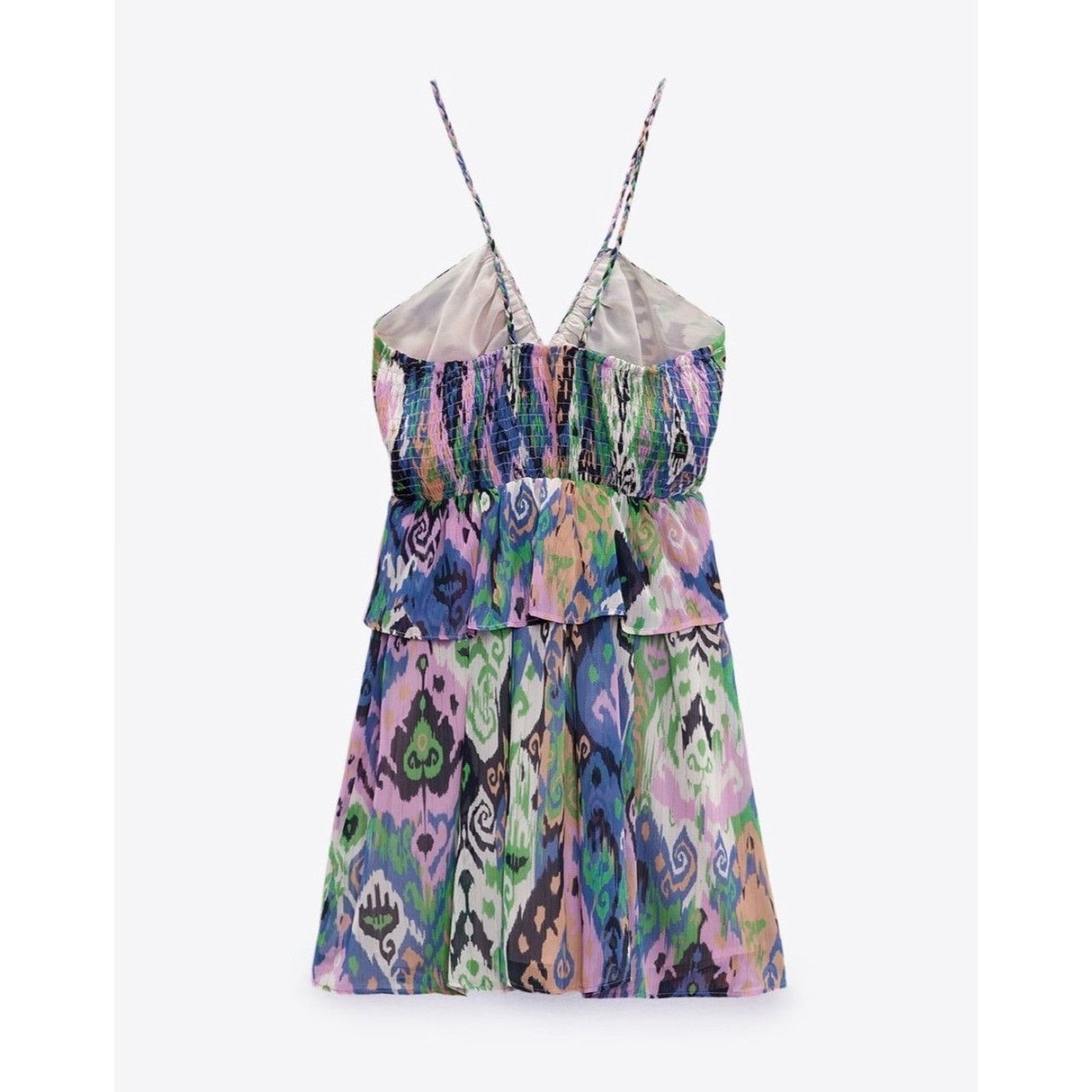 Other Zara Lingerie Style Print Dress NWT NEW Size L / US 10 / IT 46 - 4 Thumbnail