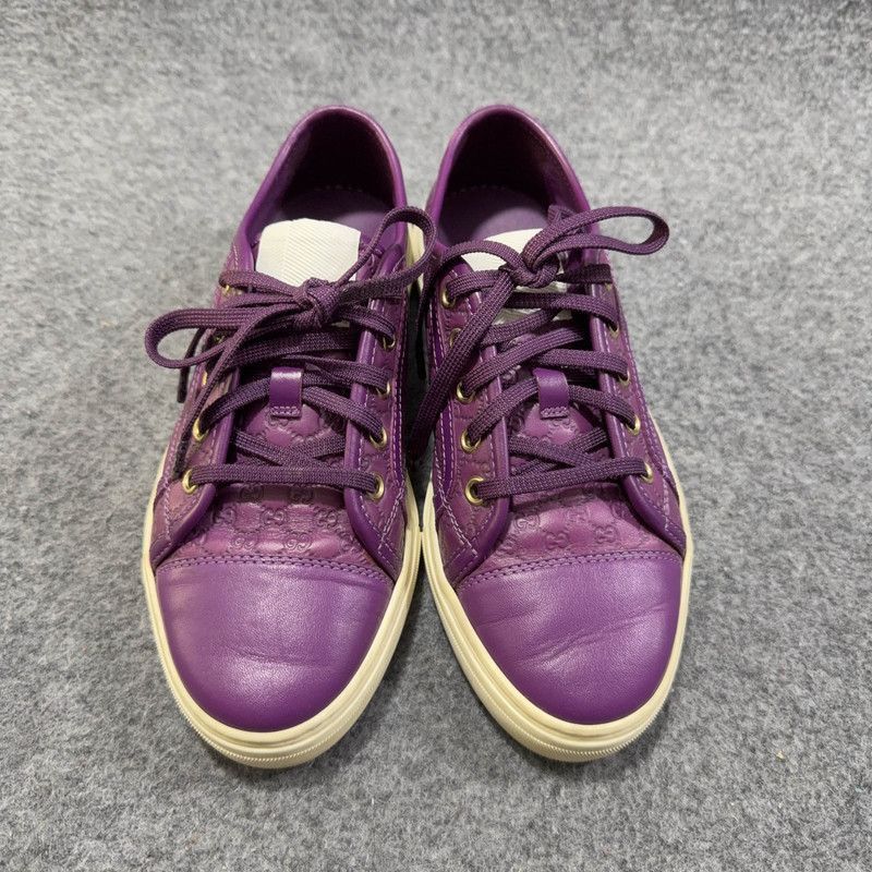 Gucci Gucci Purple Print Sneakers -2508 Size US 5.5 / EU 38 - 2 Thumbnail