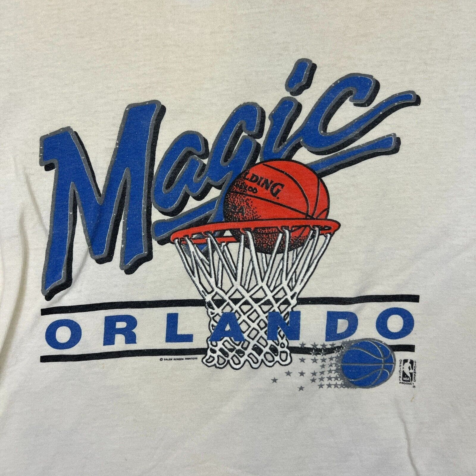 NBA 90s Orlando Magic T Shirt Single Stitch NBA Basketball Tee Size US S / EU 44-46 / 1 - 2 Thumbnail