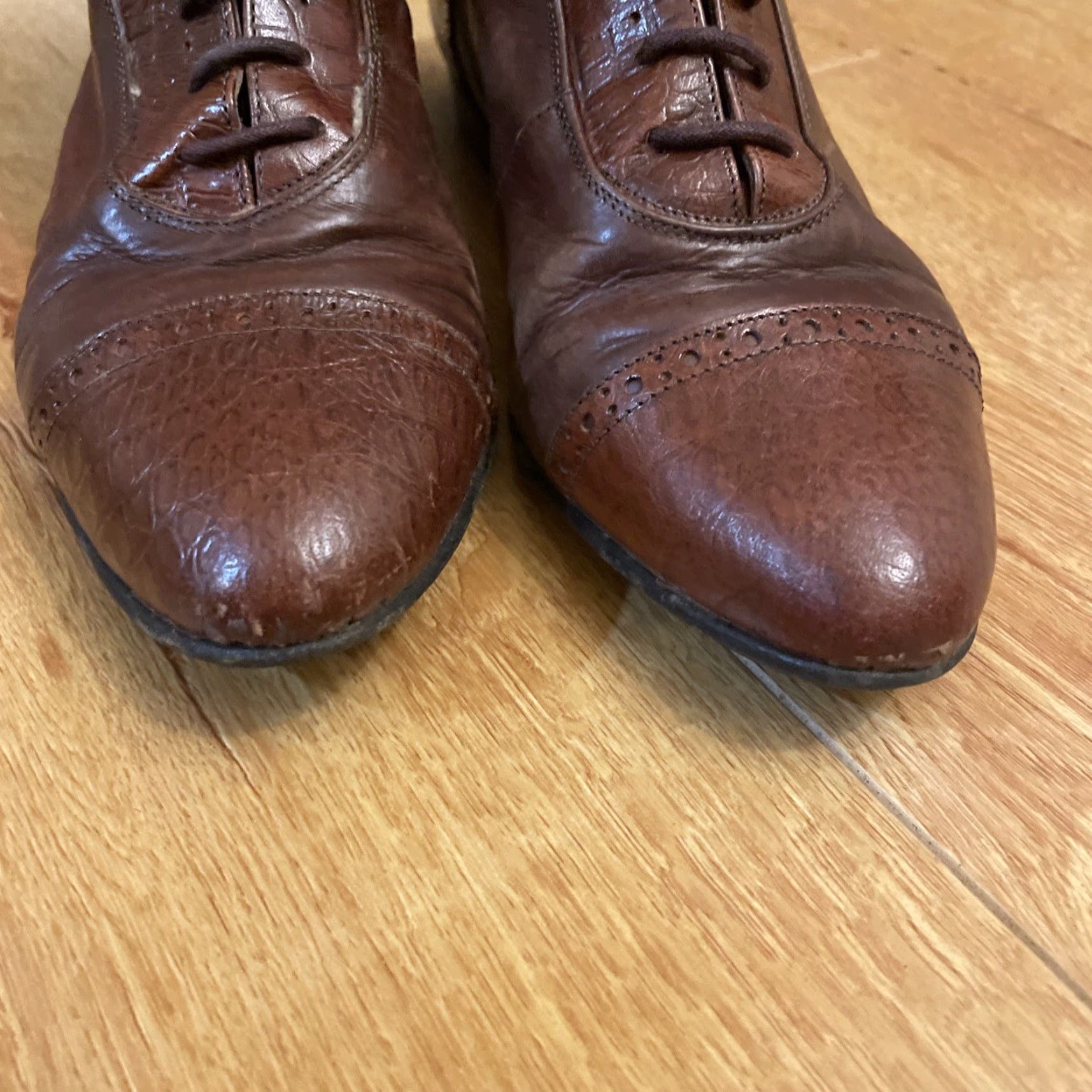 Vintage VINTAGE Morgan Taylor Victorian Boots Leather Brown Lace Up Pointed Toe 6.5B Women Upper Material: Leather Size US 7 / IT 37 - 5 Thumbnail