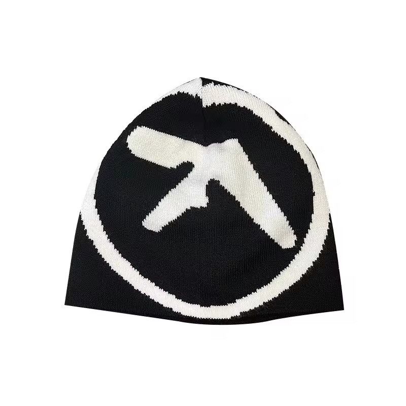 Japanese Brand Aphex Twin Kpop Beanie Hat Embroider Knit Warm Cap Size ONE SIZE - 4 Thumbnail