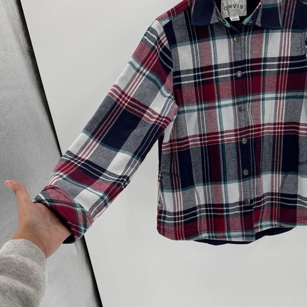 Orvis Orvis Pinnacle fleece-lined flannel shacket red navy green Size S / US 4 / IT 40 - 4 Thumbnail